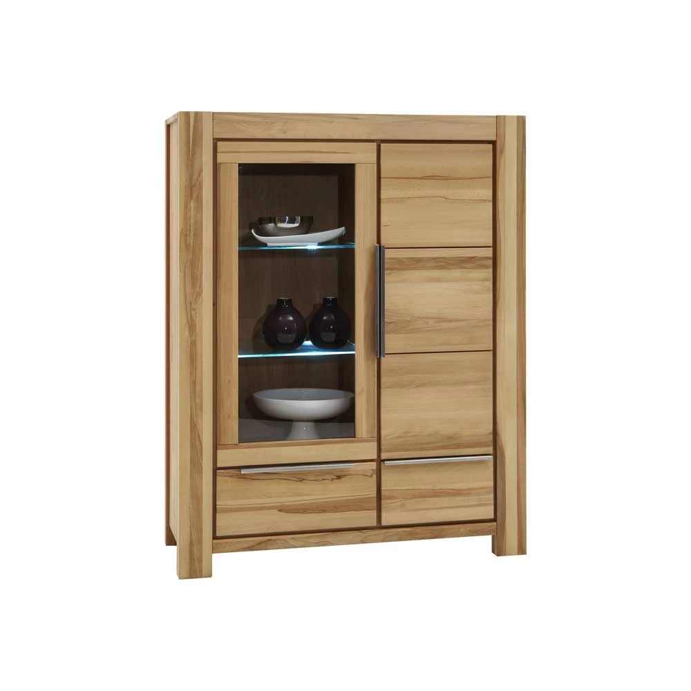 Brandneu 🌟 Kernbuche Vitrine Flanzios Mit Beleuchtung 🎉