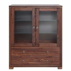 Blitzangebot 😍 Kleiner Vitrinenschrank In Dunkelbraun - Luvin ⌛