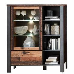 Aktion 🔥 Licht Highboard In Holzdekor Used Optik - Firodras ❤️