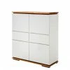 Angebote 🎁 Mattweißes Highboard Mit Asteiche Massiv - Vangels 💯