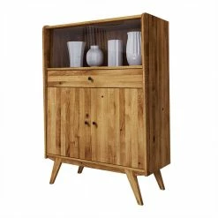 Blitzangebot ❤️ Mid Century Wildeiche Schrank Geölt - Hardus I 😀