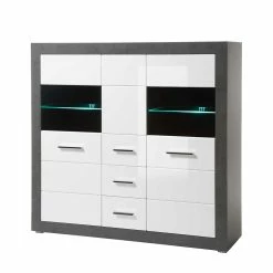 Rabatt 💯 Modernes Hochglanz Highboard In Weiß - Istensa 😍