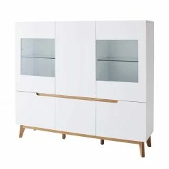 Angebote 🧨 Wohnzimmer Highboard Evensa In Weiß 🧨